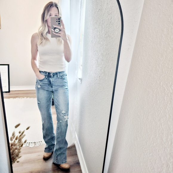 Judy Blue High Rise Bootcut Jeans Size 1/25 Slight Distressing Work Or Play NWT - Picture 7 of 15